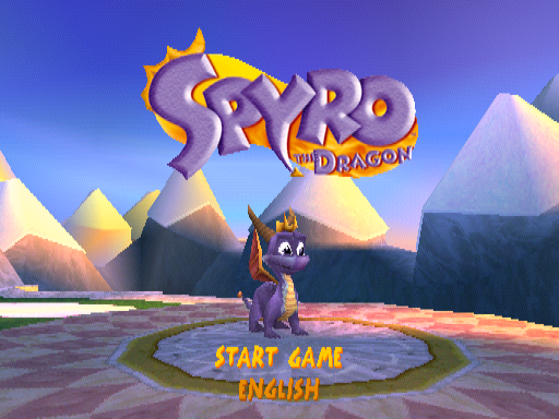 Spyro The Dragon Combo Pack title screen for Playstation
